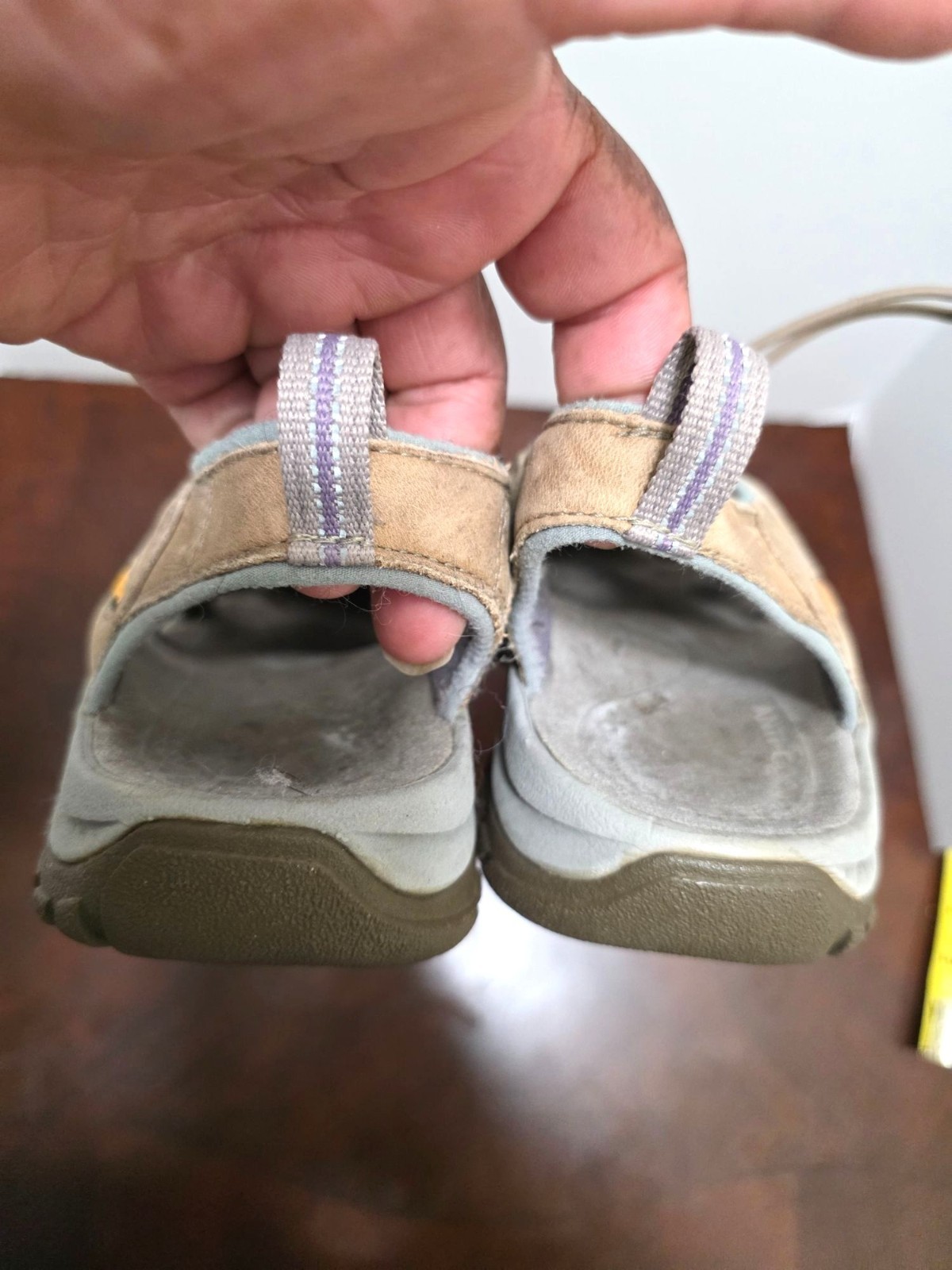 Sandali da trekking Keen donna pelle pescatore marrone impermeabili panino regolabile