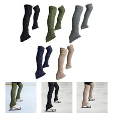 Figure Skating Leg Warmers Knit Long Skating Socks Accessories Keep Warm Soft