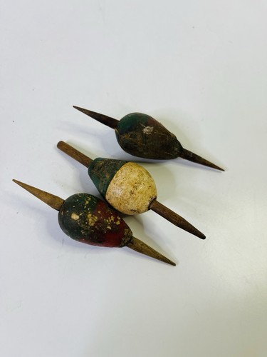 Vintage Holz Angeln Schwimmer Bobber Antik Lot 3 - Bild 3 von 6