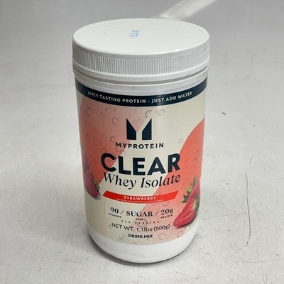 MY PROTEIN Clear Whey Isolate Strawberry Zero Sugar 20g Protein 1.1 Lb BB 02/27