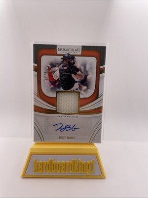 2022 Panini Immaculate Material Signatures Joey Bart /49  #IMS-JB Auto