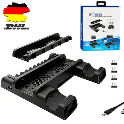 Controller Ladestation Vertical Stand mit Lüfter für Playstation 4/PS4 Pro/Slim