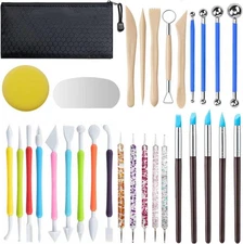 31Pcs Clay Tools Kit for Pottery, Air Dry, and Polymer Clay Sculpting