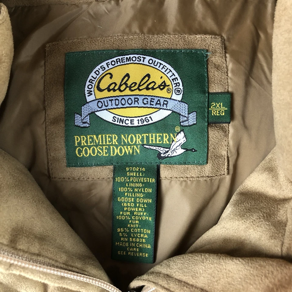 Cabelas Premier Northern Goose Down Mujer 2XL Marrón Gamuza Chaqueta acolchada con capucha Foto 4 de 4