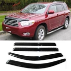 Fits 08-13 Toyota Highlander Window Visors Acrylic Sun Rain Deflector 4Pc Set