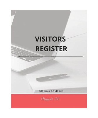 Visitors Register: 10.000 entry Visitors log book, 500 pages. 8.5x11 Inch, Pappe