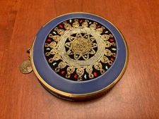 Israel  Leather Orient Powder Case Compact Vintage Never Used