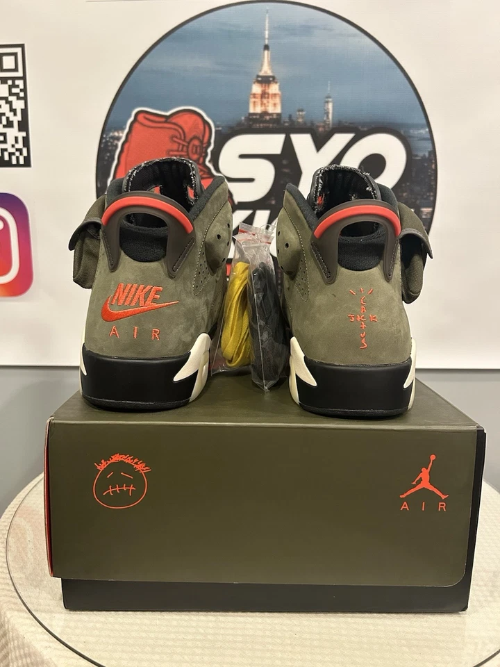 Talla 12 - Jordan 6 Retro x Travis Scott Mid Olive Foto 4 de 4