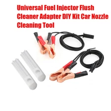 Fuel Injector Flush Cleaner Adapter DIY Car Nozzle Cleaning Tool Universal Kit