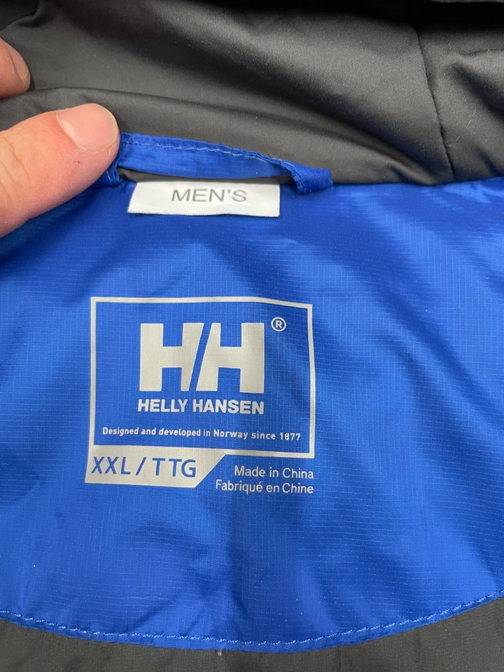 Helly Hansen Jacket Mens XXL Blue Mammoth RECCO Hooded Insulated Ski Coat - Image 4 of 4