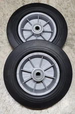 Zoro Select 53Cm88 Solid Wheel,Ribbed, 10" Dia.,Ball Bearing Pair