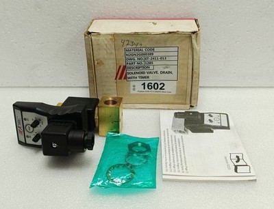 JORC Fluidrain Solenoid Valve Drain with Timer 230V AC G3/8 10W Condensate Trap