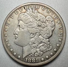 1881-CC   MORGAN DOLLAR   VF/XF  DETAILS  KEY DATE  #1559
