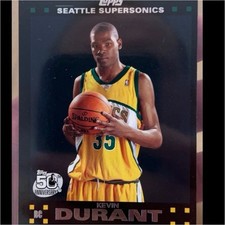 2007-08 Topps - Kevin Durant Seattle Supersonics #112 Rookie 50th Anniversary