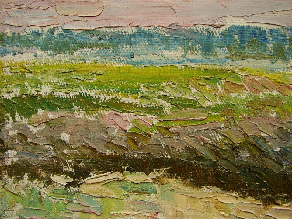 乌克兰苏联油画印象派点画风景野春 — 第 3/4 张图片