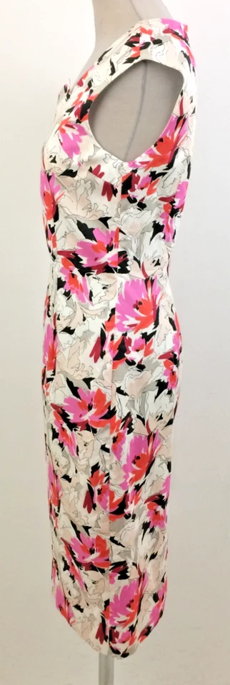 Vestido para mujer LK Bennett talla 10 pastel melocotón sin mangas forrado nuevo F1 Foto 3 de 4