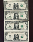 Lot of 8, UNC, Alternator, Repeater 6's, $1 One Dollar Bill, Fancy Serial Number — photo 2