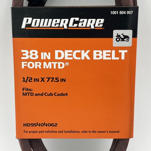 NEW!! Powercare 38 in. Tractor Deck Belt - 1/2” x 77.5” - Fits MTD/Cub Cadets - Picture 2 of 9
