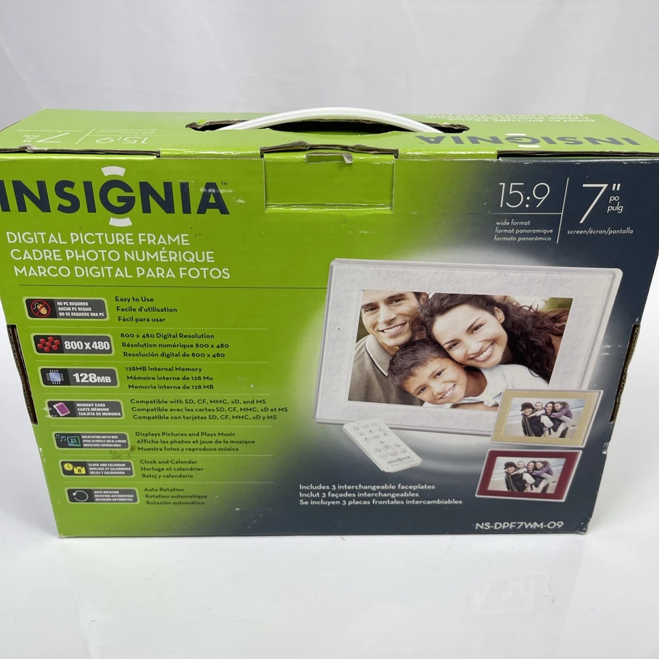 INSIGNIA Digital Picture Frame 15:9 7" Screen, Model NS-DPF7WM-09 - Image 2 of 4