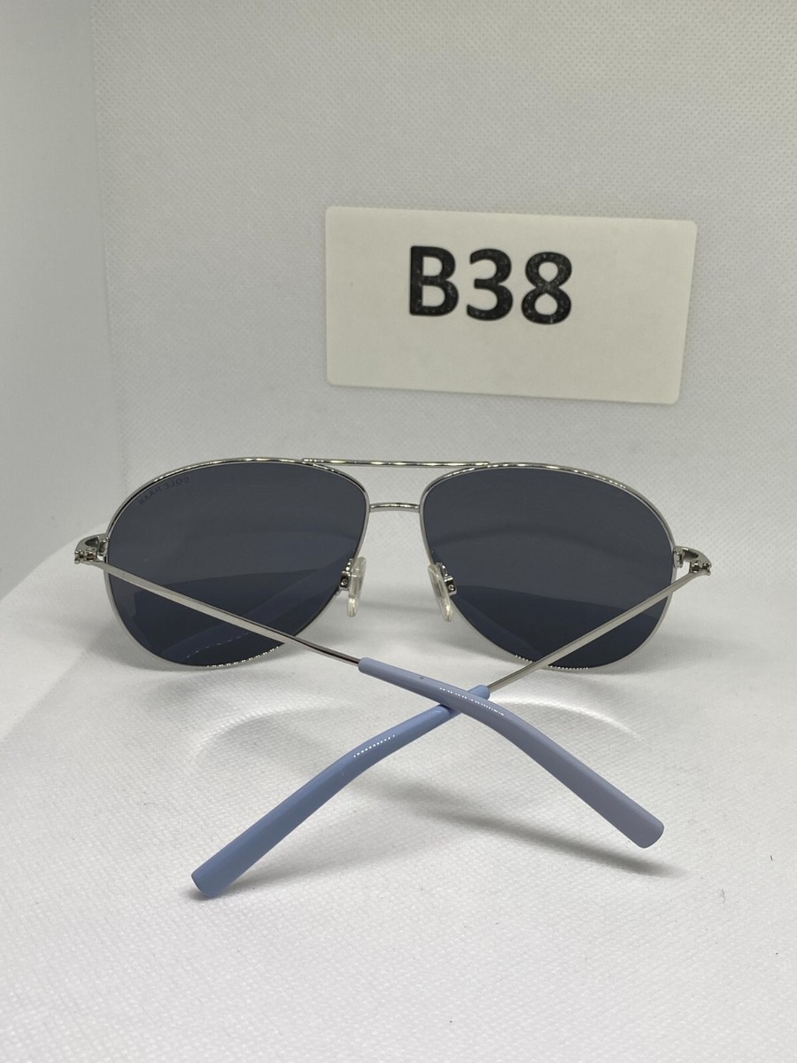 Cole Haan Sunglasses CH9036 Silver and Light Blue 040 silver 61-13