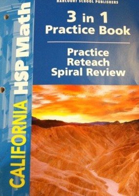 HARCOURT SCHOOL PUBLISHERS MATH: PRACTICE/RETEACH WORKBOOK