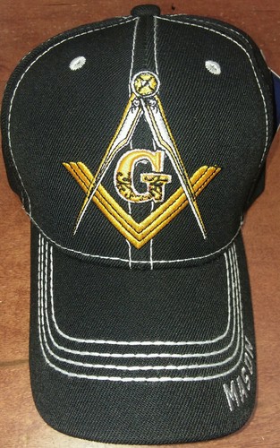 MASONIC BLACK CAP HAT MASON FREEMASON 