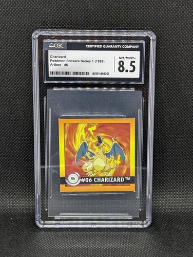 1999 Pokemon CGC 9 English Artbox Series 1 Non-Holo Charizard Sticker #6