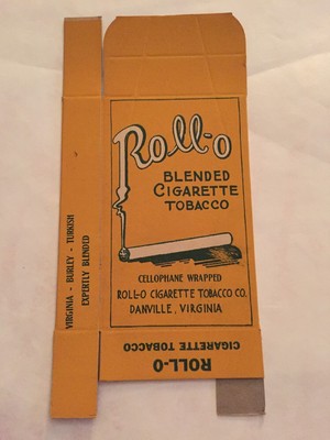 ROLLO BLENDED CIGARETTE TOBACCO BOX, Unused Vintage Antique Danville, Virginia