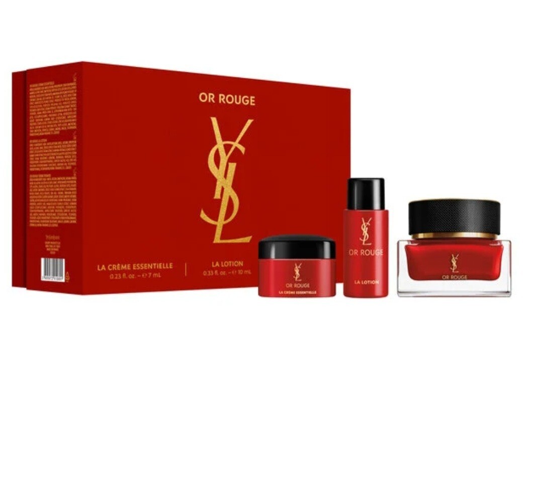 Yves Saint Laurent オールージュ セット Yvest Saint Laurent 3-Pc Or Rouge Luxury Skincare Set | eBay