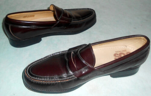 Zapatos sin cordones SAS Cordovan para hombre talla 9N mocasines borgoña - Imagen 3 de 9