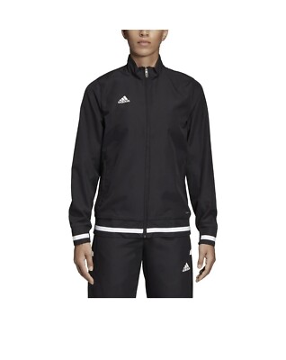 Adidas T19 Woven Womens Tracksuit Jacket Track Top Black Training Adidas T19 Woven Womens Tracksuit Jacket Track Top Black Training