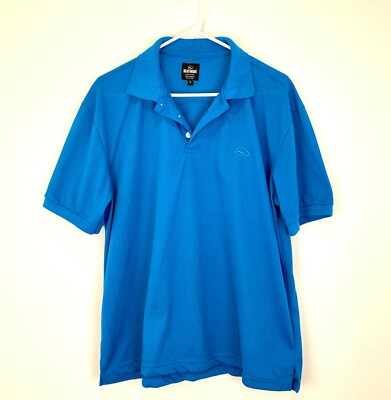 Heatwave SZ L Mens Blue Polo Shirt short sleeve