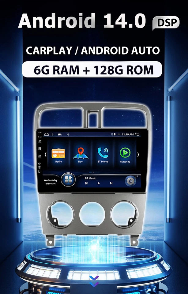 Für Subaru Forester 2003-2008 Android14 Autoradio Navi Car Play GPS DAB+AM 128GB - Bild 3 von 4