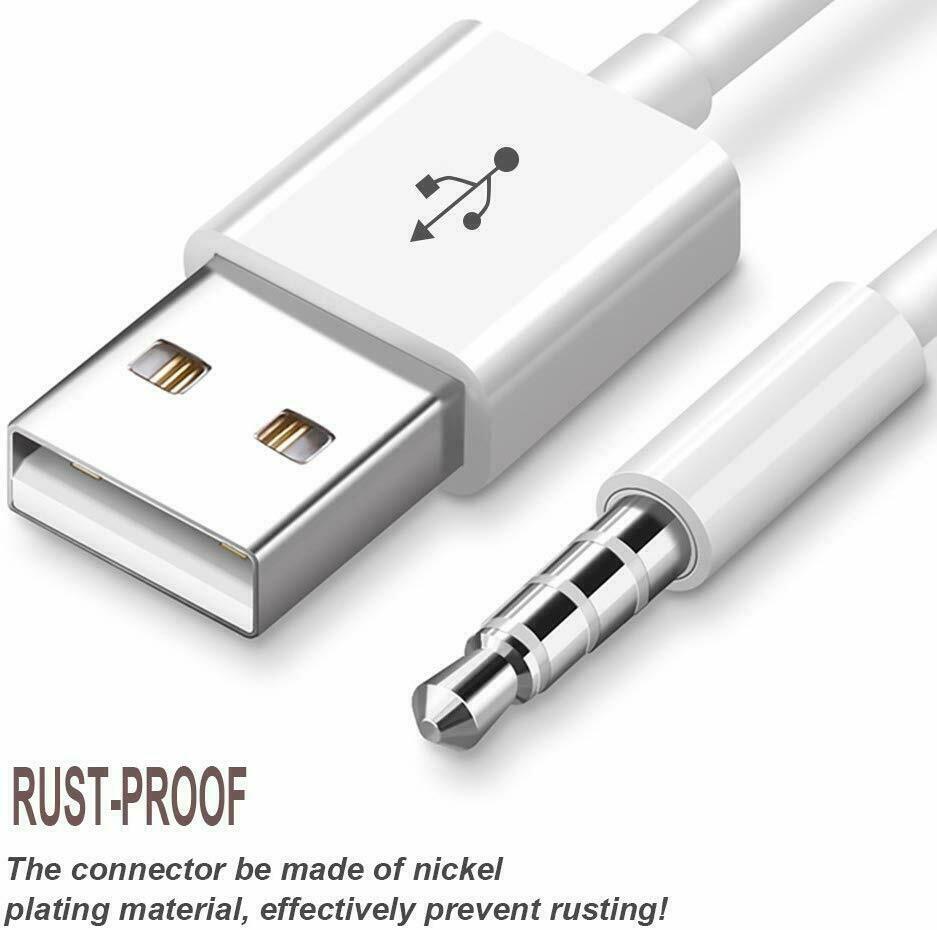 New USB 3.5mm Data Sync Charger Cable Cord For Apple iPod Shuffle 7th Gen