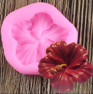 Hibiscus mold, 3D Flower Silicone Molds Fondant Craft Cake Candy Chocolate Sugar