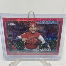 2024 Topps Chrome Baseball Wilson Contreras Magenta Speckle Refractor /350