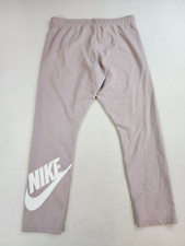Nike Leggings Women Medium Dusty Pink Just Do It Active Lounge Spell Out