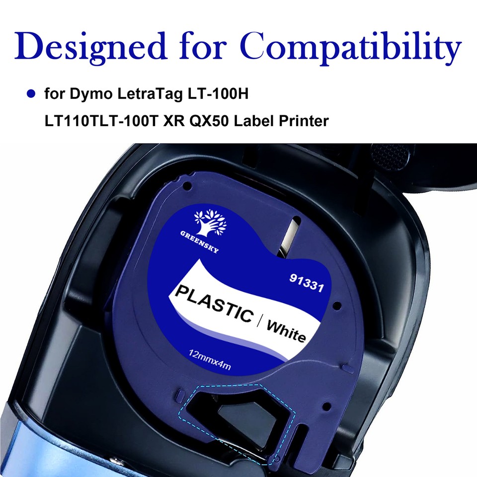 5/10/20Pack Compatibile Per DYMO LetraTag Nastro 12mm - Foto 2