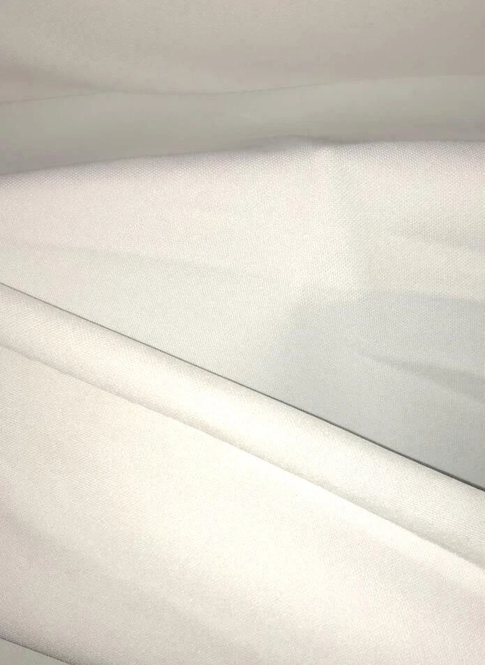 DOUBLE KNIT STRETCH SHINY FABRIC MED WEIGHT COLOR WHITE 60" WIDE BY THE YARD - Image 3 of 4