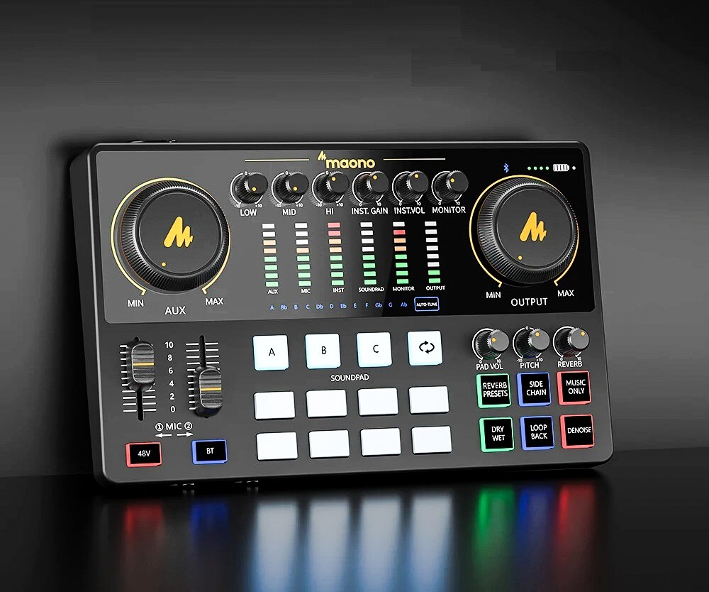 Maono AME2 Audio Interface Sound Card DJ Mixer | eBay