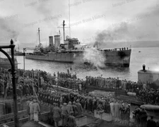 8x10 Print Cruiser HMS Exeter Returning The Battle of The River 1940 #3298