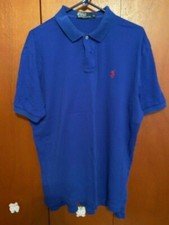Men's Polo by Ralph Lauren XL Blue Short Sleeve Collared 2 Button Very Nice