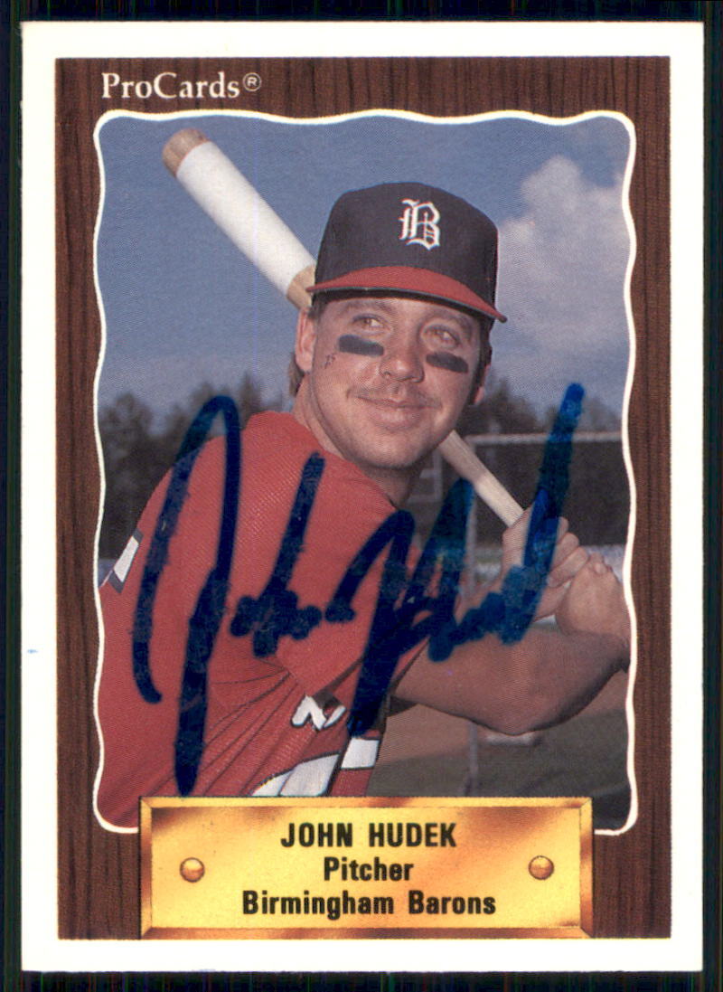 1990 ProCards #1107 John Hudek - On Card Autograph