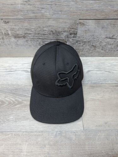 Fox Legacy Flexfit Hat Black On Black Embroidered Logo Med Large Adult ...