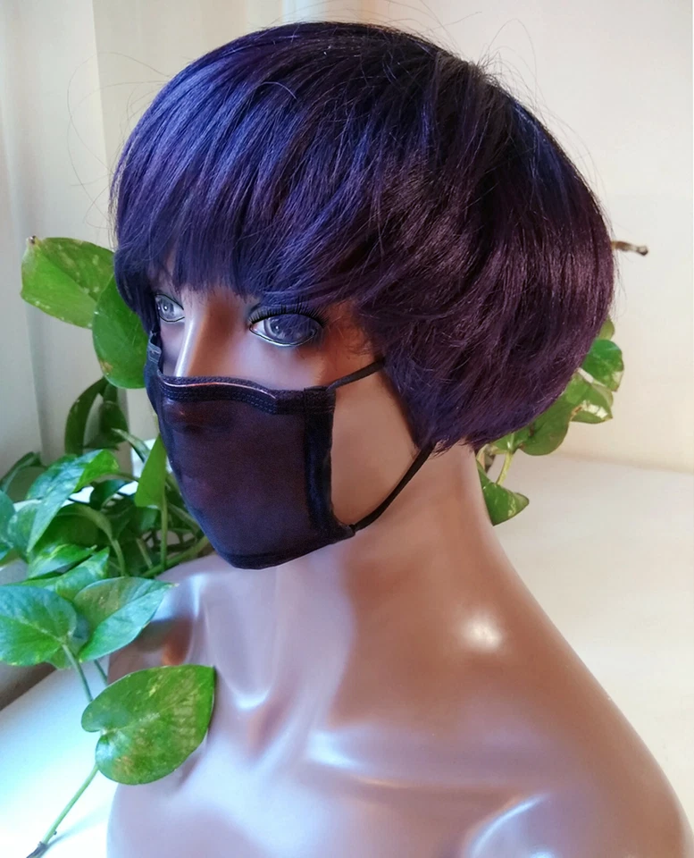 2 lay sheer face mask lightweight see thru sexy sheer mask net mesh transparent - Image 4 of 4