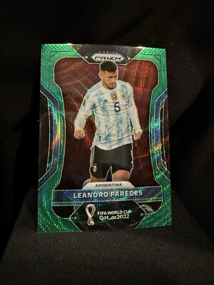 2022 Panini Prizm FIFA World Cup Qatar Leandro Paredes Green Prizm Argentina #6