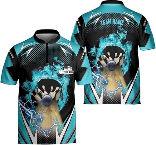 Personalized 3D Bowling Jersey Shirt for Men Women, Custom Team Bowling Uniform - Picture 12 of 13