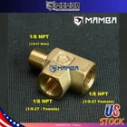 BRASS OIL PRESSURE  SENSOR SENDER T PIECE Turbo ADAPTER FITTING 1/8" 1/8TH NPT