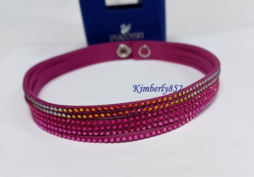 Swarovski Slake Fuchsia Bracelet Wrap Soft Adjustable AB Crystal NEW 5035019 - Picture 9 of 14
