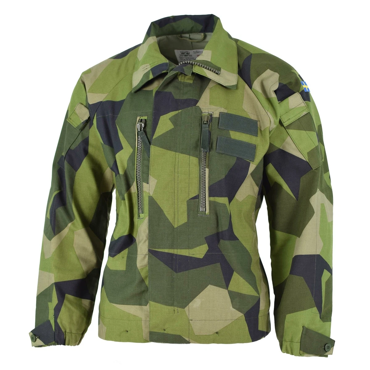 Original Swedish army M90 jacket splinter camouflage field combat